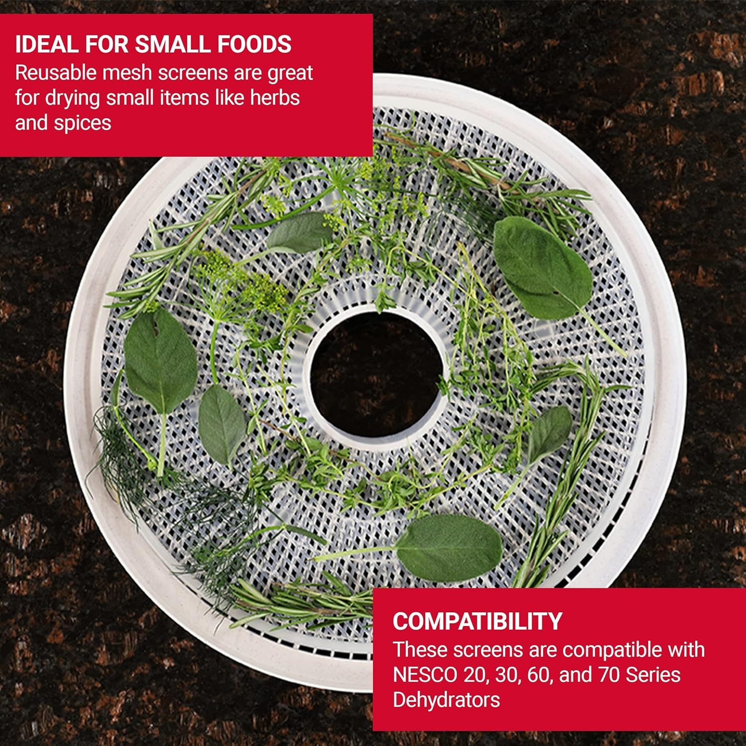 NESCO LM-2-6 Round Plastic Mesh 13 1/2″ Clean-A-Screens, for Dehydrators, (Pack of 2)((Pack of 12))