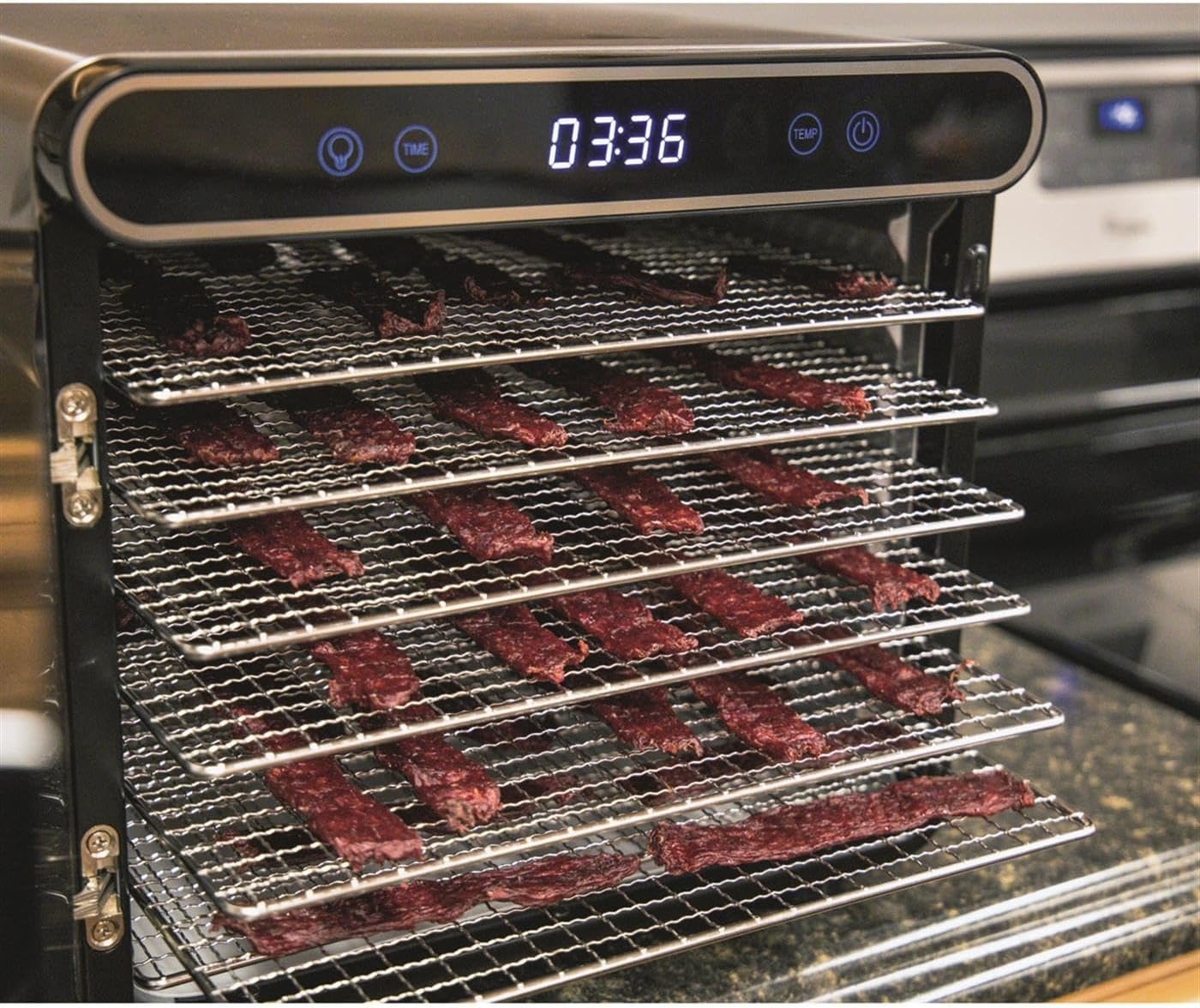 NESCO FD-7SSD Digital Food Dehydrator for Beef Jerky, Dried Fruit and Dog Treats, 7 Stainless Steel Trays, Silver(7 Trays)