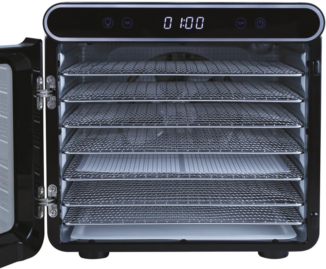 NESCO FD-7SSD Digital Food Dehydrator for Beef Jerky, Dried Fruit and Dog Treats, 7 Stainless Steel Trays, Silver(7 Trays)