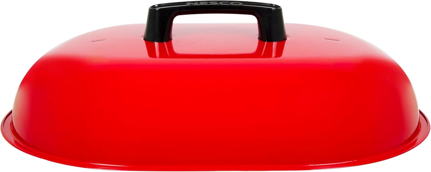 NESCO MWR18‑14 Electric Roaster Oven for Family‑Size Meals, White 18‑Quart Countertop Roaster with Adjustable Temperature Control(Red)