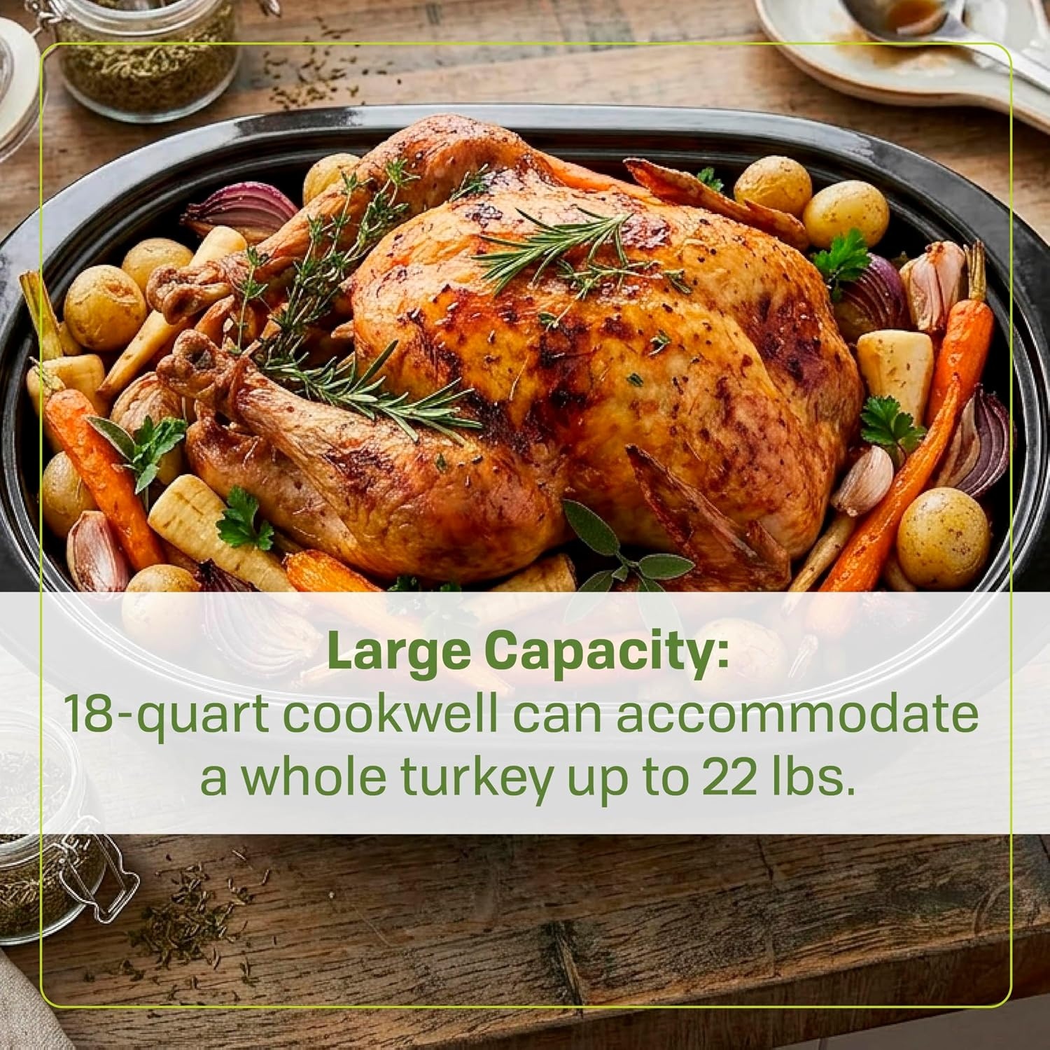 NESCO MWR18‑14 Electric Roaster Oven for Family‑Size Meals, White 18‑Quart Countertop Roaster with Adjustable Temperature Control(Red)