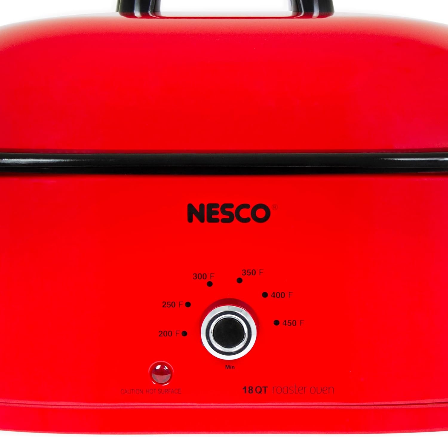 NESCO MWR18‑14 Electric Roaster Oven for Family‑Size Meals, White 18‑Quart Countertop Roaster with Adjustable Temperature Control(Red)