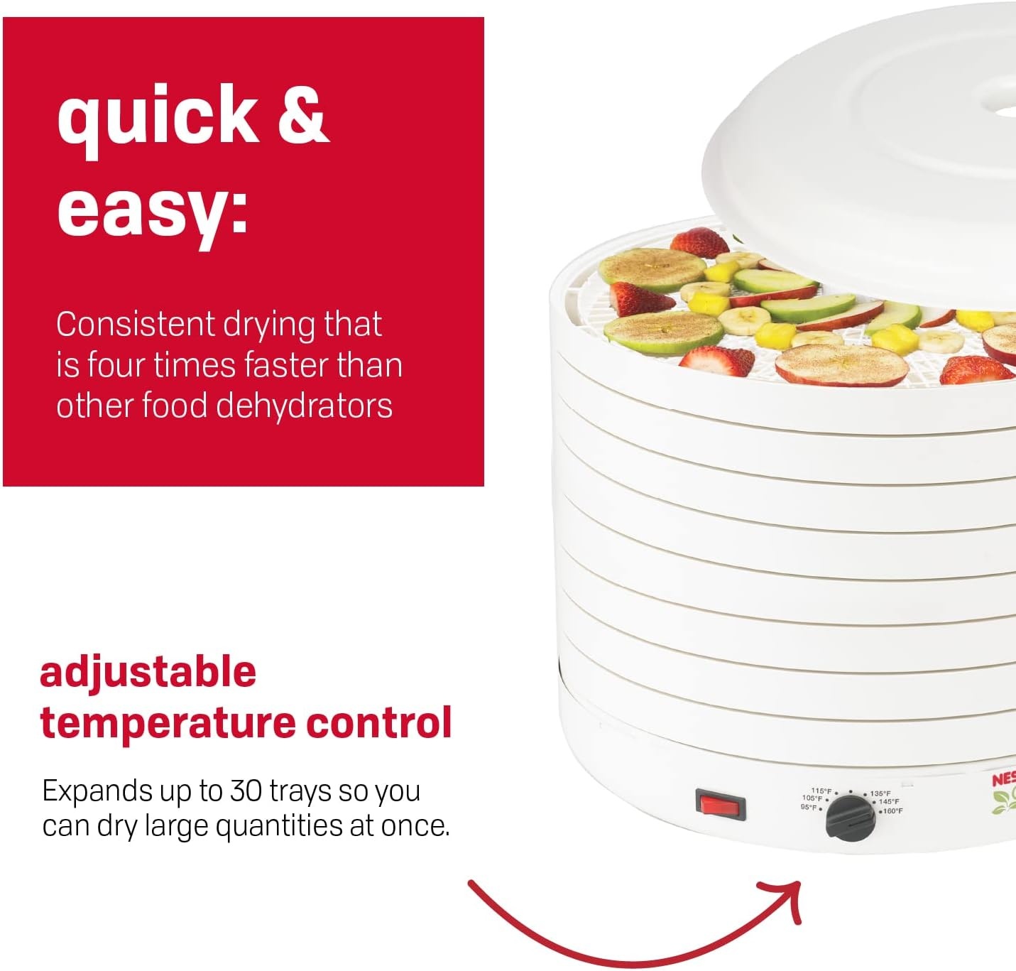 Nesco FD-1018A Gardenmaster Pro Food Dehydrator + Nesco TR-2 Add-A-Tray, Set of 2