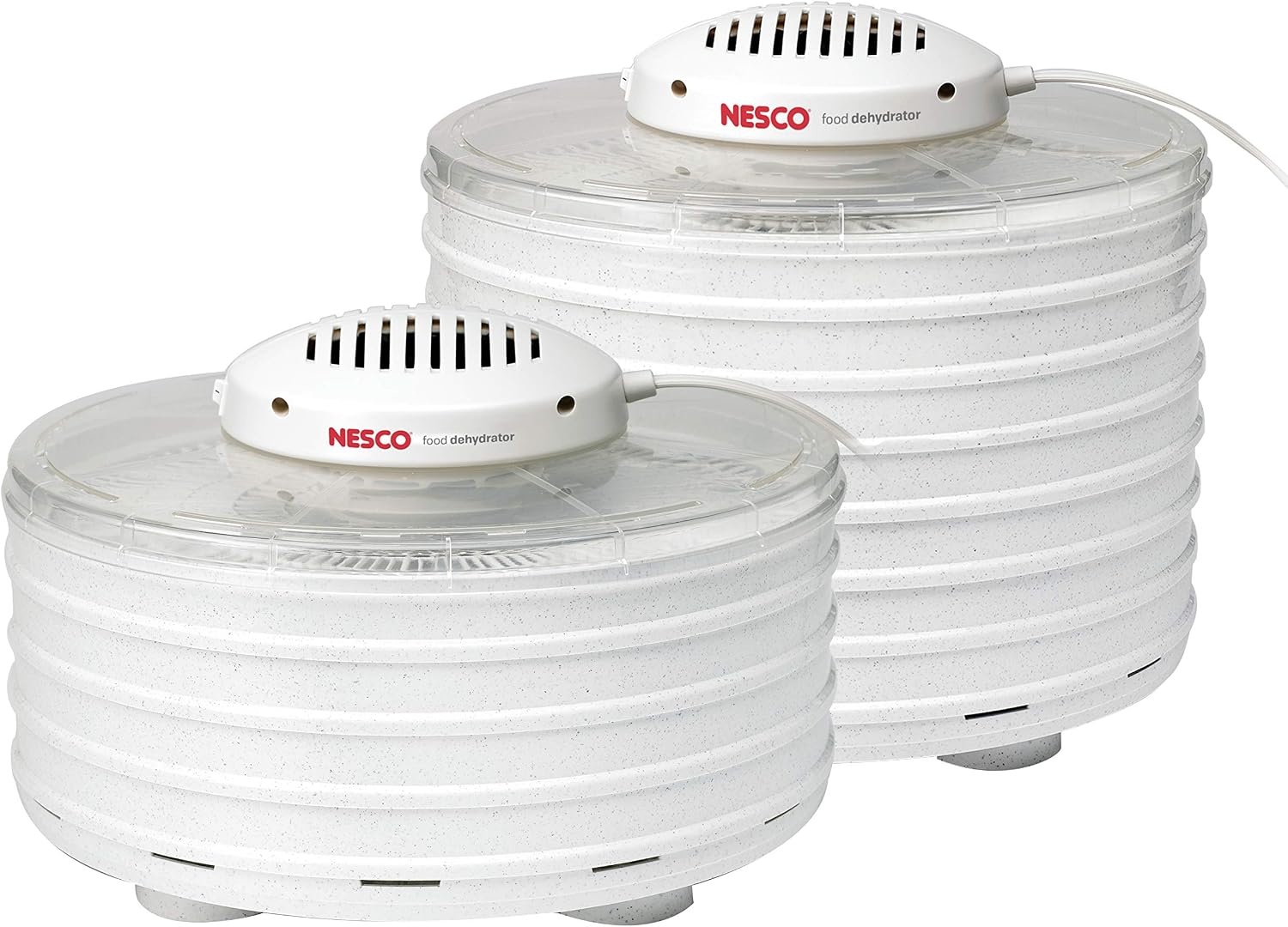 NESCO FD-37 Food Dehydrator, For Snacks, Fruit, Beef Jerky,White/Clear, 4 Trays(Dehydrator)