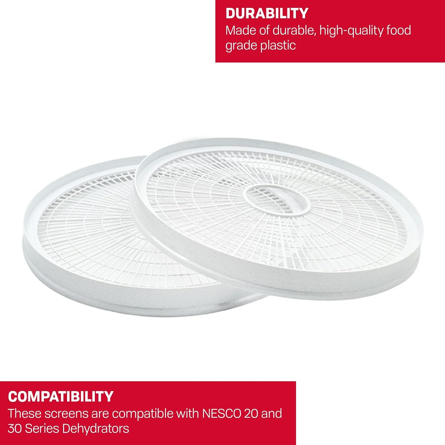 Nesco FD-37A Food Dehydrator + Nesco WT-2SG, Add-a-Tray for Dehydrator FD-37, Gray Speckled, Set of 2