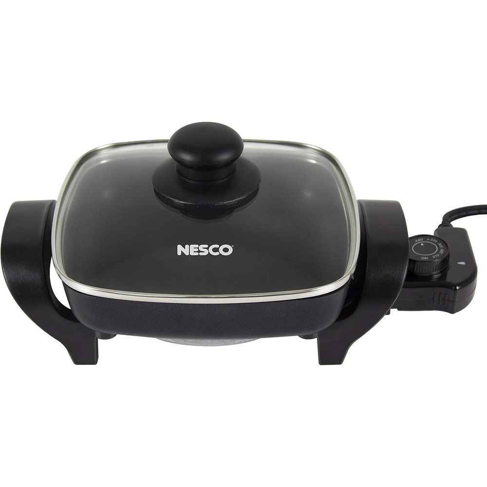 NESCO ES-12, Extra Deep Electric Skillet, Black, 12 inch, 1500 watts(8 Inch)