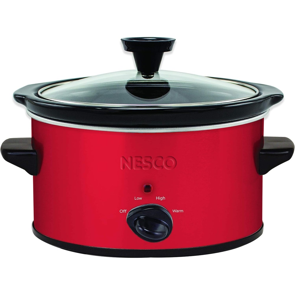 NESCO SC-150R, Oval Slower Cooker, Red, Ceramic, 1.5 quart, 120 watts(DAA)