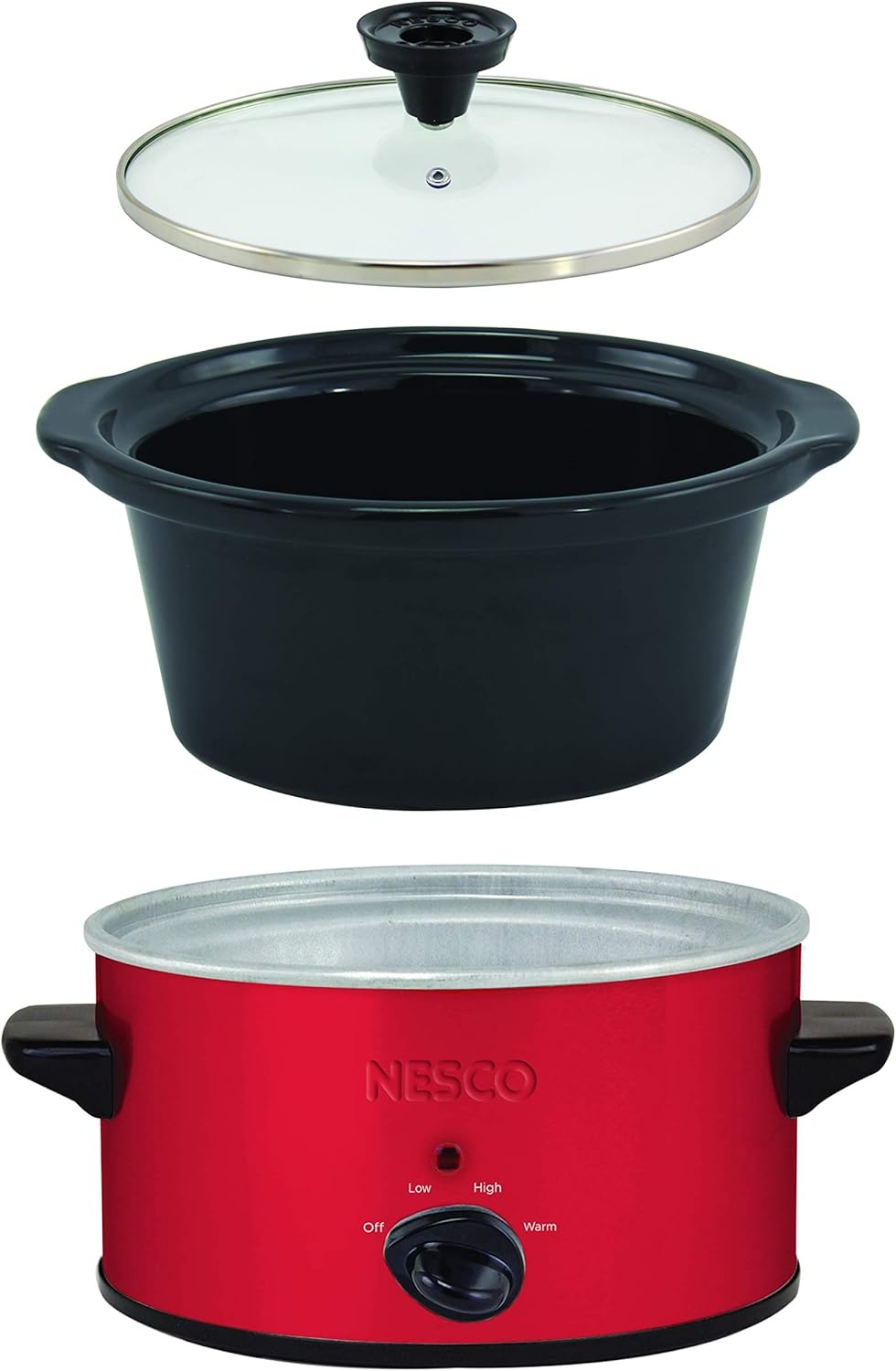 NESCO SC-150R, Oval Slower Cooker, Red, Ceramic, 1.5 quart, 120 watts(DAA)