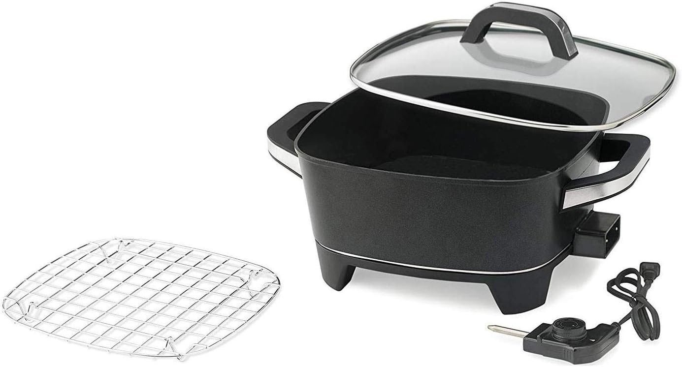 NESCO ES-12, Extra Deep Electric Skillet, Black, 12 inch, 1500 watts(12 Inch)