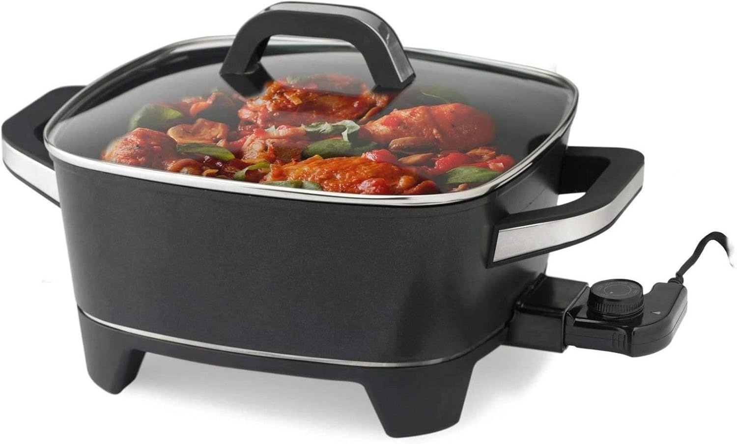 NESCO ES-12, Extra Deep Electric Skillet, Black, 12 inch, 1500 watts(12 Inch)