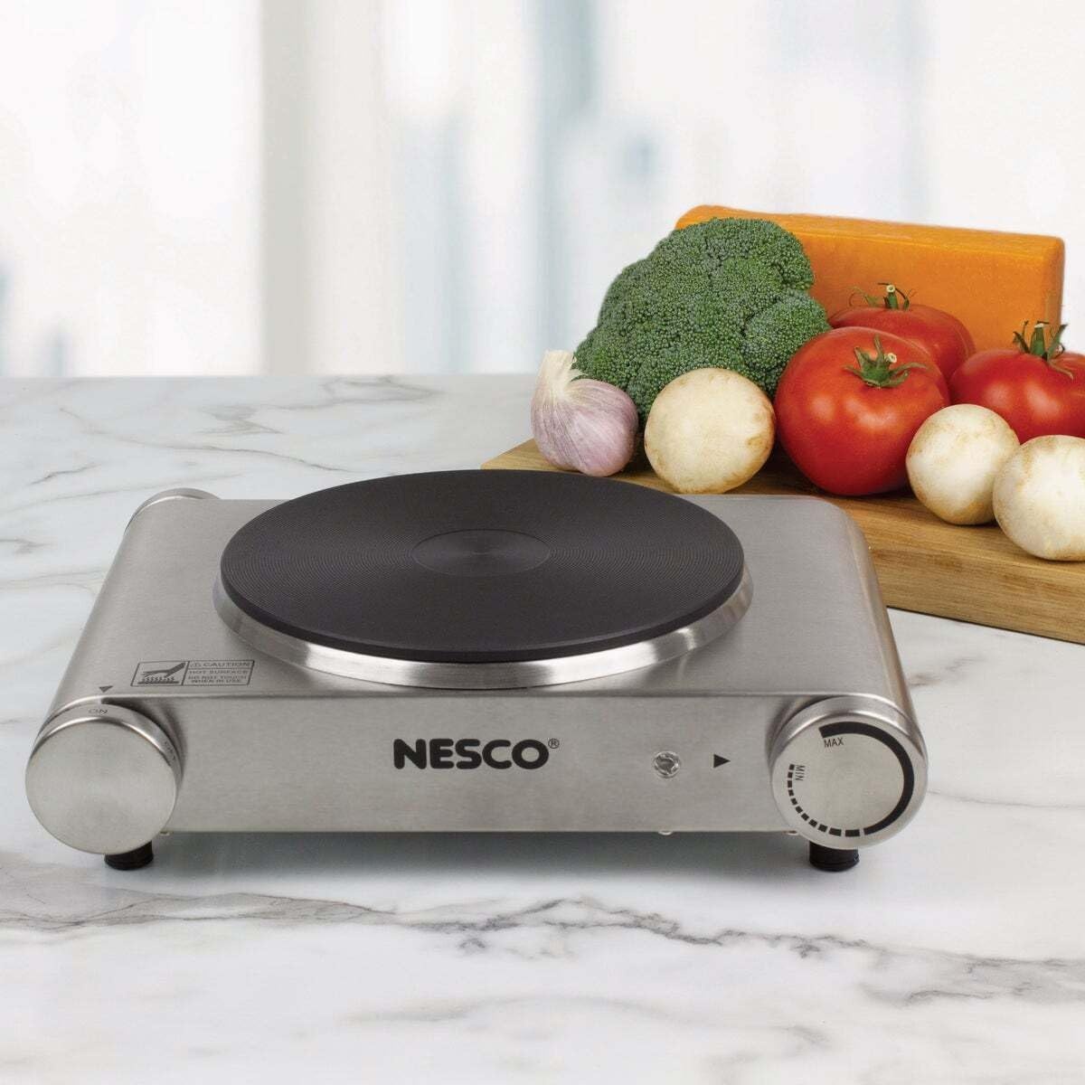 NESCO SB-01, Electric Burner, Stainless Steel, 1500 watts
