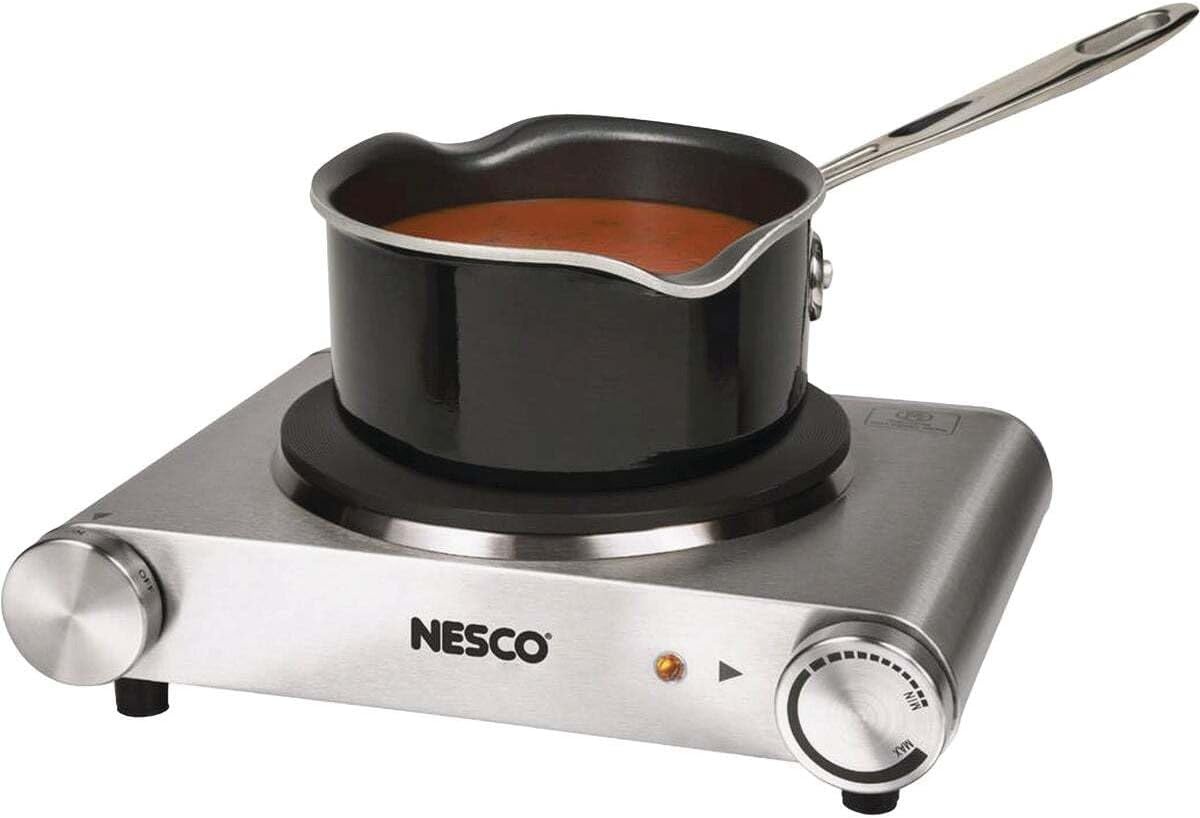 NESCO SB-01, Electric Burner, Stainless Steel, 1500 watts