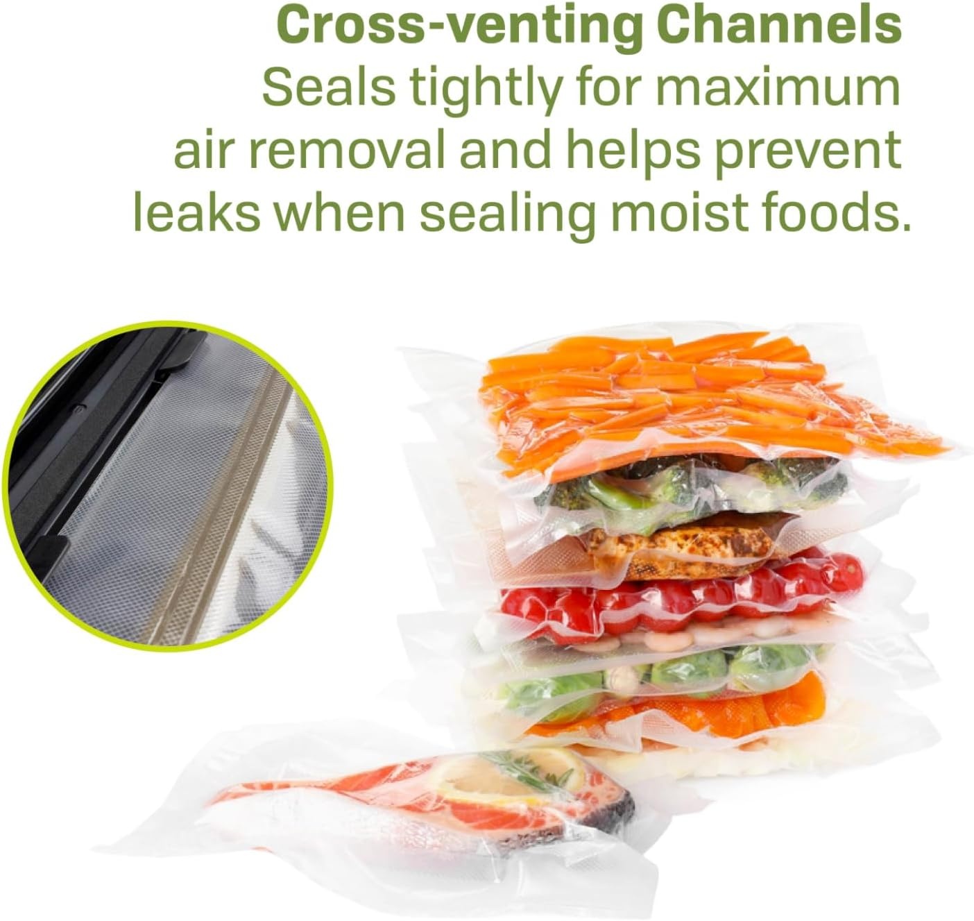 NESCO VS-06B 11″ x 16″ Bags, Compatible Vacuum sealers and Other Brands, Dishwasher Safe, Tear Resistant, Safe to Microwave, Boil, or Freeze(11″ X 15.75″)