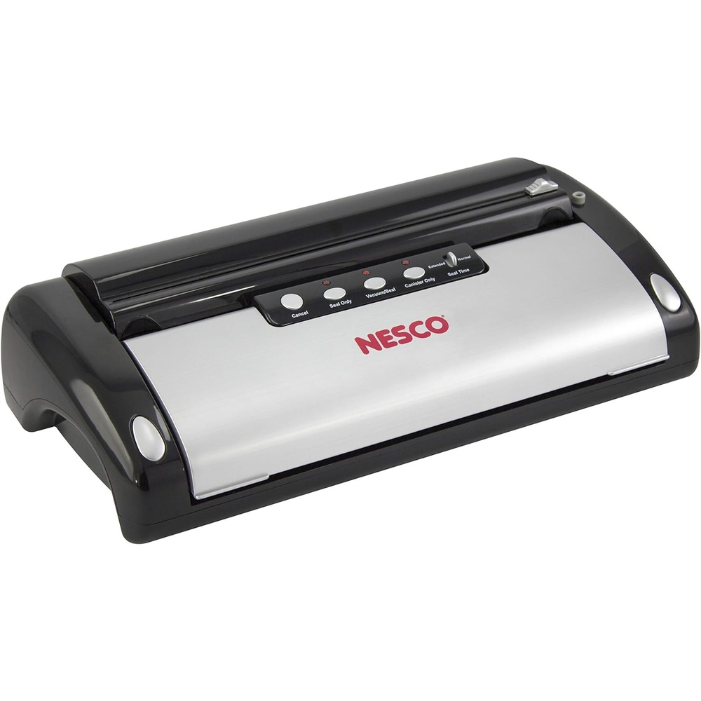 NESCO VS-02 Food Starter Kit with Automatic Shut-Off and Vacuum Sealer Bags, Black 18.25 X 5.25 X 11.5(Vacuum Sealer)