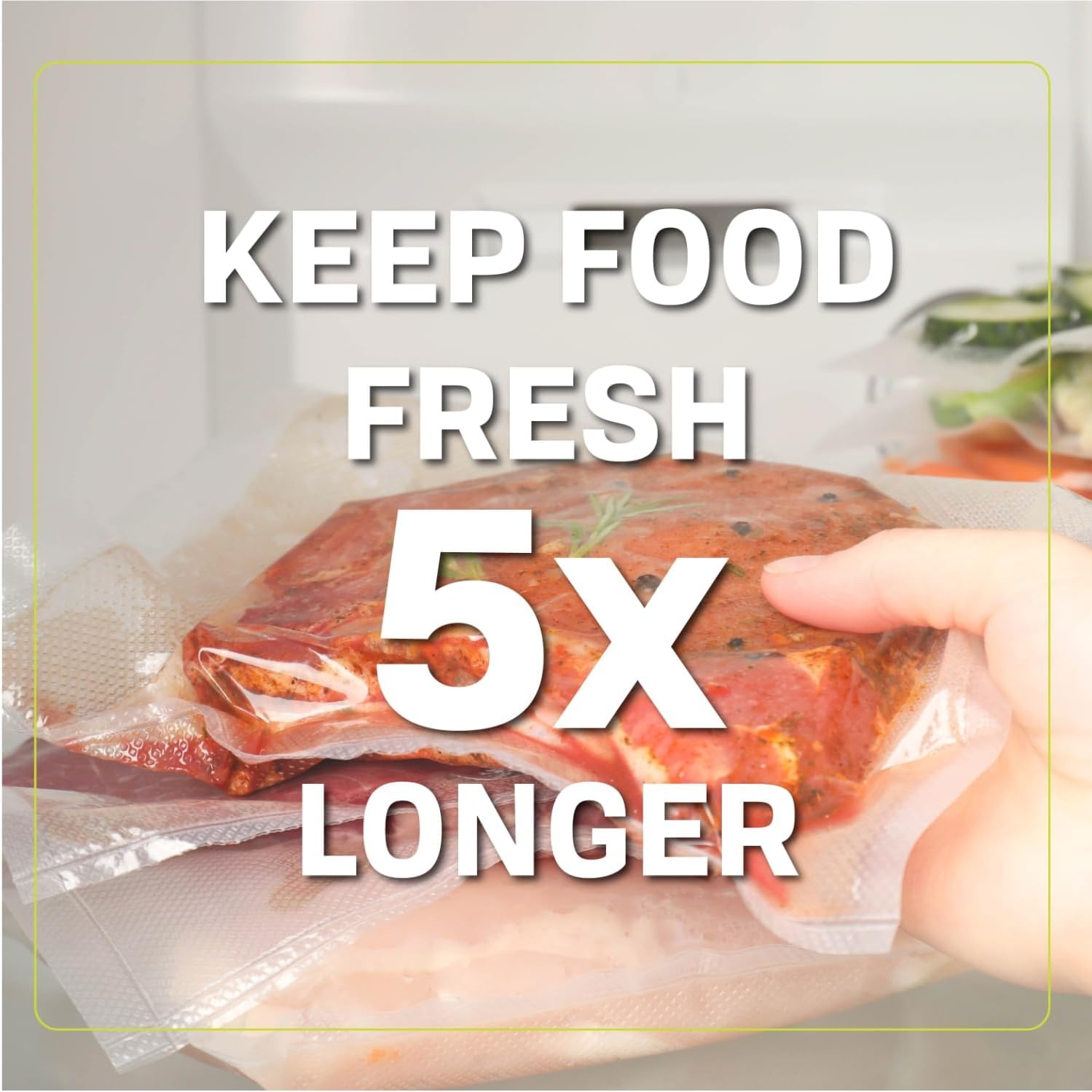 NESCO VS-03R Vacuum Sealer Bags for Home Food Storage, Liquid‑Friendly Bags Safe for Microwave and Sous‑Vide Cooking(Vacuum Seal Rolls)