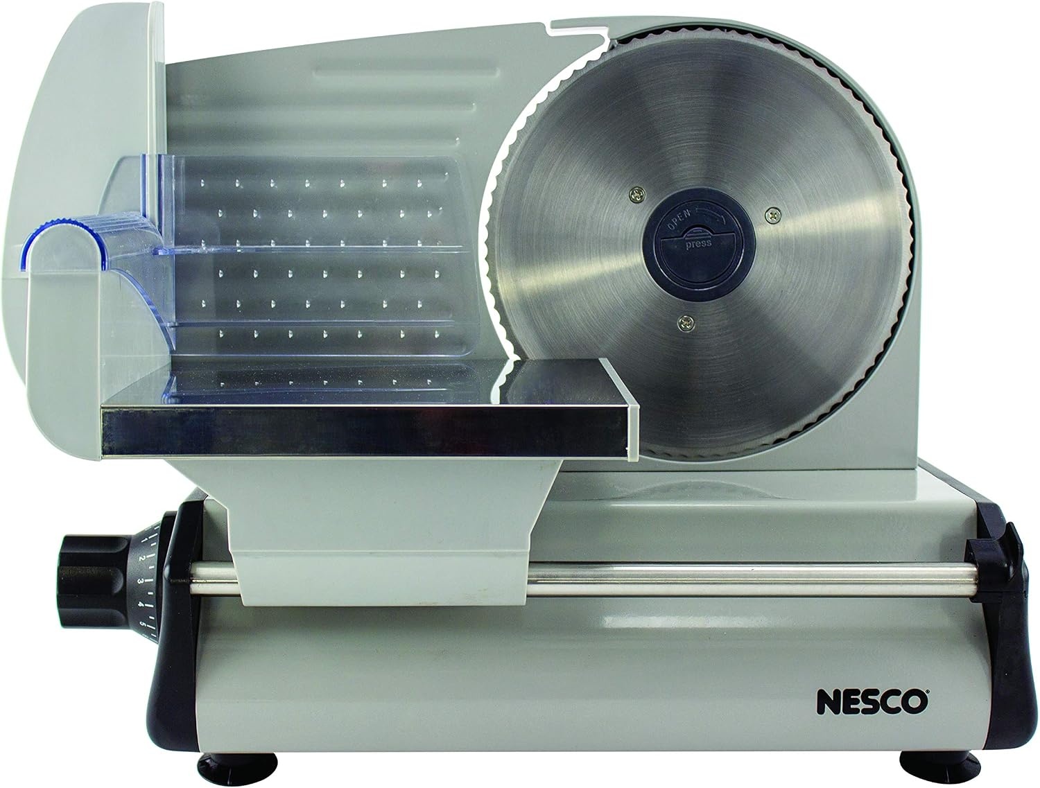 NESCO FS-200, Food Slicer, Gray, Aluminum with 7.5 inch Stainless Steel Blade, 180 watts, One Size
