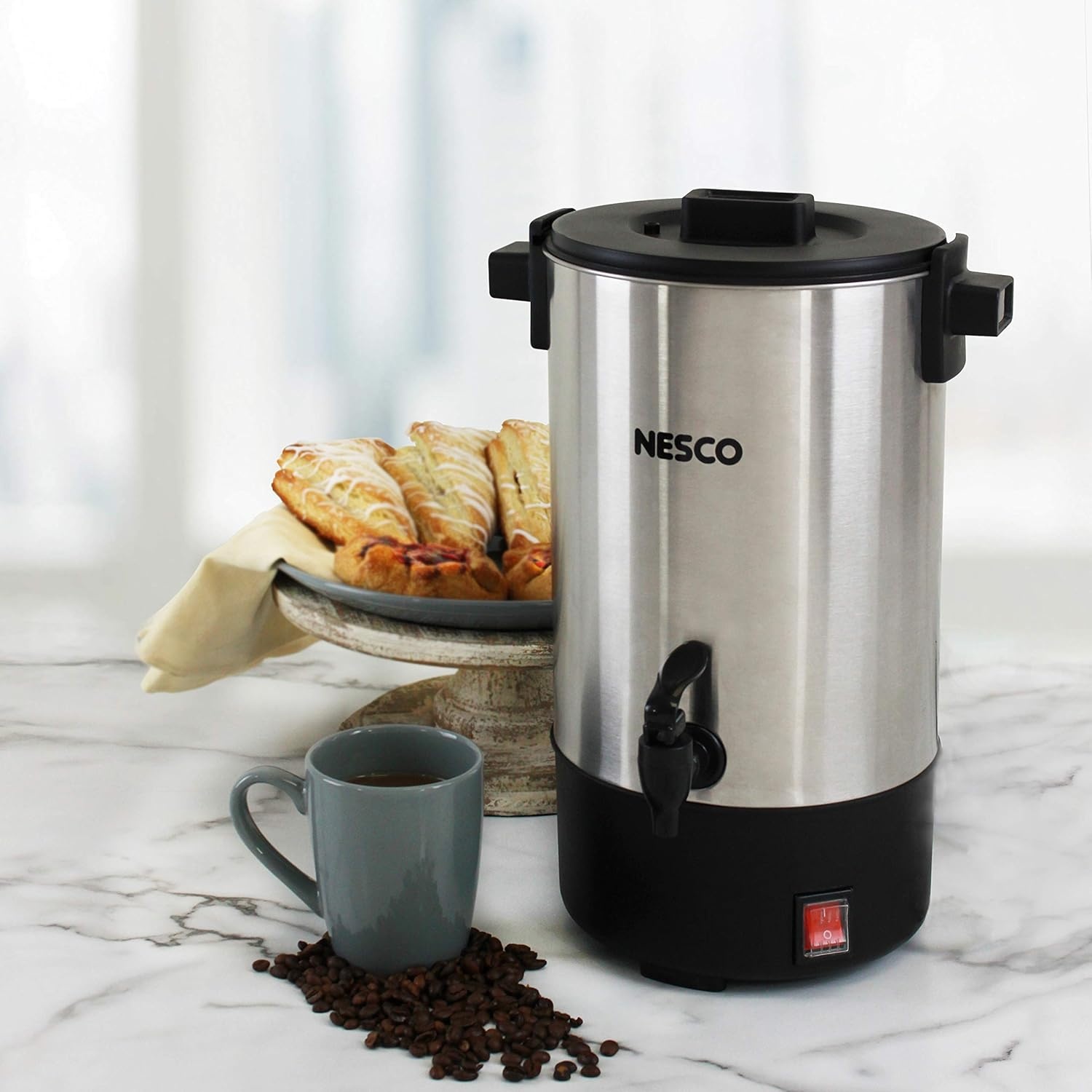 Nesco CU-25 Professional Coffee Urn, 25 Cups, Metallic